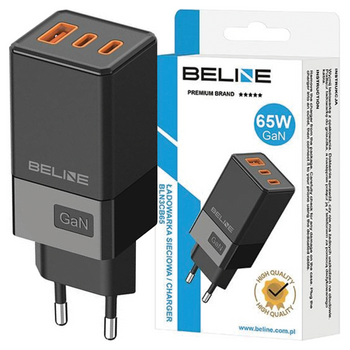 BELINE ŁADOWARKA 2X USB-C 1X USB 65W PD 3.0 QC 3.0 DO TELEFONÓW LAPTOPÓW GA