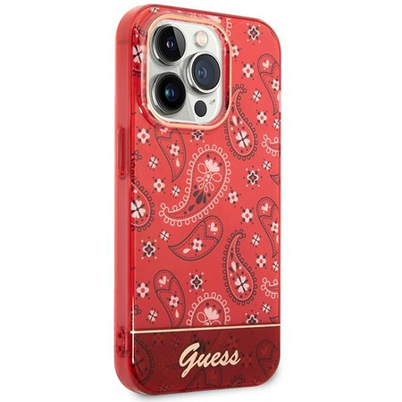 Guess GUHCP14XHGBNHR iPhone 14 Pro Max 6,7" czerwony/red hardcase Bandana Paisley