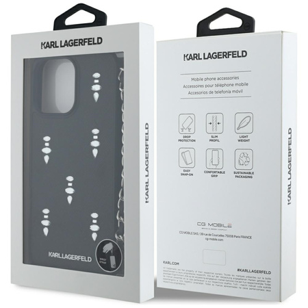 KARL LAGERFELD ETUI SAFFIANO CRYSTALS DO IPHONE 16 PRO Z CHAIN OCHRONA STYL