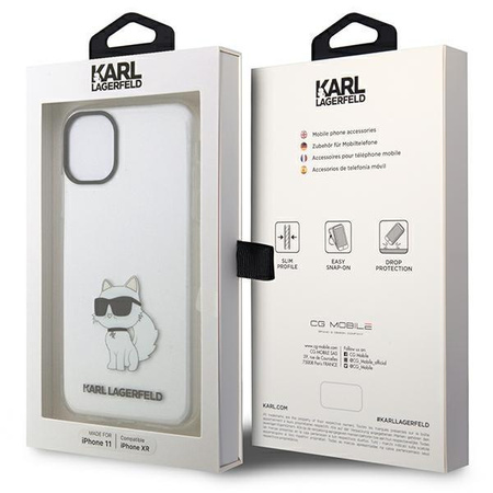 Etui Karl Lagerfeld KLHCN61HNCHTCT na iPhone 11 / Xr - przezroczyste hardcase Ikonik Choupette