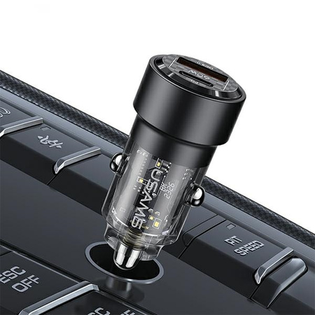 USAMS ŁADOWARKA SAMOCHODOWA C39 60W USB-C DO SAMOCHODÓW Z ŁADOWANIEM SZYBKO