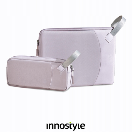 INNOSTYLE ZESTAW TORBA NA LAPTOPA 14 WODOODPORNA + ETUI NA GADŻETY FIOLET