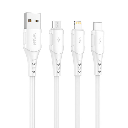 VIPFAN KABEL USB DO MICRO USB 3A 1M DO TELEFONÓW ANDROID Z PRZESYŁEM DANYCH