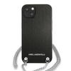 Karl Lagerfeld KLHCP13SPMK iPhone 13 mini 5,4" hardcase czarny/black Leather Textured and Chain