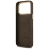 Etui Guess 4G Logo Plate MagSafe do iPhone 17 Pro Max brązowy