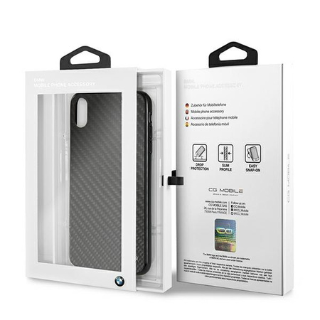 BMW POKROWIEC HARDCASE DO IPHONE XS MAX BMHCI65MBC CARBON SIGANTURE