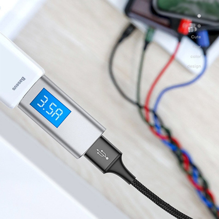 BASEUS KABEL USB 4W1 2X LIGHTNING USB 3.5A 1.2M CZARNY