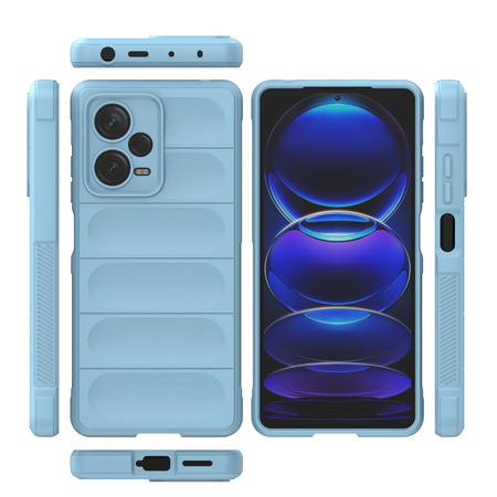 Magic Shield Case etui do Xiaomi Redmi Note 12 Pro+ elastyczny pancerny pokrowiec jasnoniebieskie