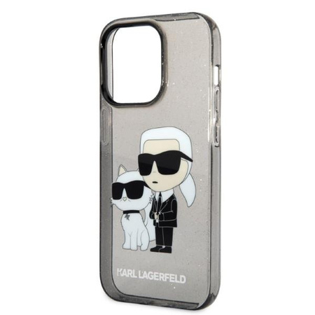 Karl Lagerfeld KLHCP14XHNKCTGK iPhone 14 Pro Max 6,7" czarny/black hardcase Gliter Karl&Choupette