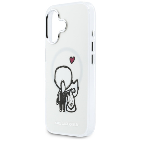 Etui Karl Lagerfeld Karl & Choupette Back MagSafe do iPhone 17 przezroczysty