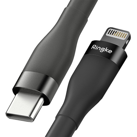 Ringke kabel USB-C - Lightning 480Mb/s 20W 1.2m czarny (CB60112RS)