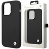 Etui BMW BMHCP14LSILBK na iPhone 14 Pro - czarne Silicone Metal Logo