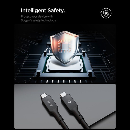 SPIGEN EB10020CC ESSENTIAL TYPE-C CABLE 100W 200CM BLACK
