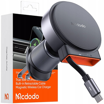 MCDODO UCHWYT SAMOCHODOWY NA TELEFON ŁADOWARKA INDUKCYJNA DO IPHONE MAGSAFE