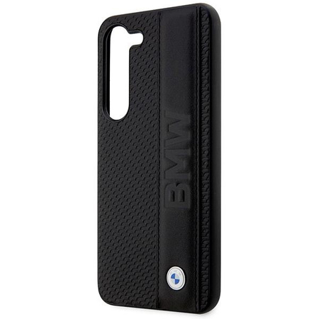 Etui BMW BMHCS23M22RDPK S23+ S916 - czarne Leather Textured & Stripe