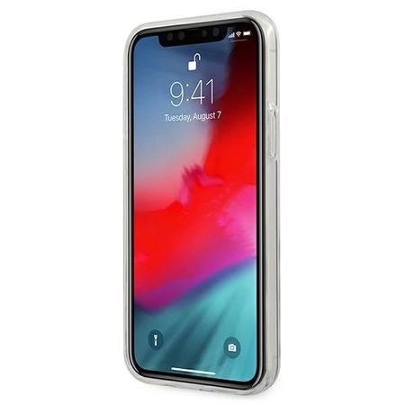 Etui Guess 4G 3D Pattern Collection na iPhone 12 Pro Max - niebiesko-różowe