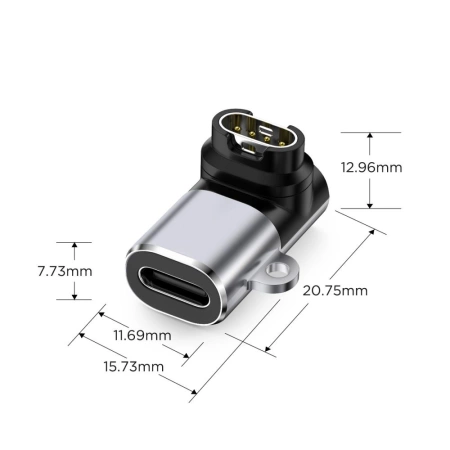 TECH-PROTECT ADAPTER KĄTOWY ULTRABOOST USB-C DO ZEGARKA GARMIN ZŁĄCZE