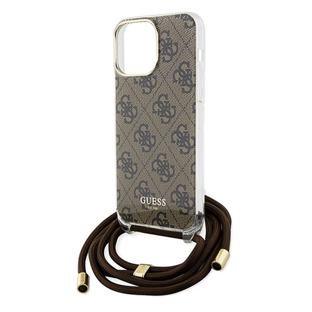 GUESS ETUI HARD CASE DO IPHONE 15 PRO MAX 6.7 CROSSBODY CORD 4G PRINT