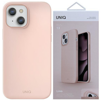 UNIQ etui Lino iPhone 13 6,1" różowy/blush pink