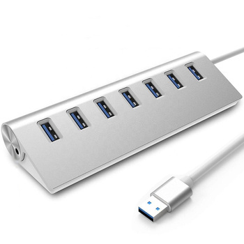 Rozgałęźnik portów do komputera  Co2 HUB 7 x USB  3.0, port dodatkowego zasilania dla Windows, MacOs, Linux