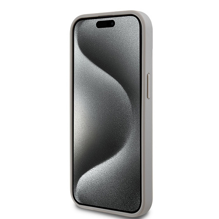 DKNY CASE DO IPHONE 15 PLUS 14 PLUS Z LOGO MONO STRIPE I METALOWYM AKCENTEM