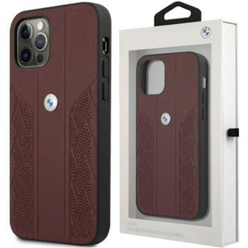 Etui BMW BMHCP12LRSPPR iPhone 12 Pro Max 6,7" czerwony/red hardcase Leather Curve Perforate