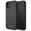 GUESS ETUI HARD CASE DO IPHONE 11 6,1 Xr 4G METAL GOLD LOGO Z LOGO SZARY
