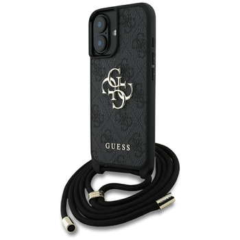 GUESS ETUI POKROWIEC DO IPHONE 16 PLUS 4G BIG LOGO CORD STAP CROSSBODY TPU