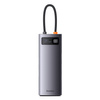Baseus Metal Gleam Series stacja dokująca HUB 7 w 1 USB Typ C - 2 x HDMI / 3 x USB 3.2 Gen. 1 / 1 x Power Delivery / 1 x RJ-45 Ethernet szary (WKWG040113)