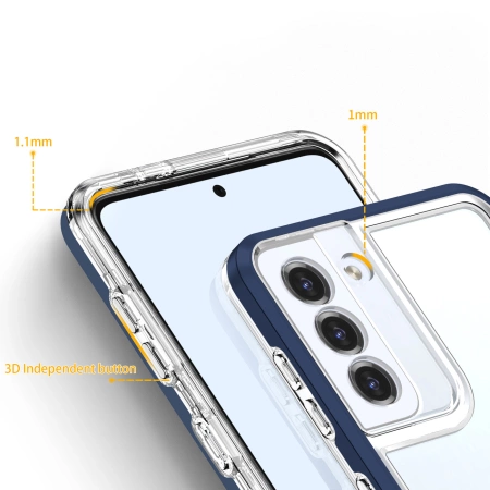 HURTEL ETUI POKROWIEC SILIKONOWY DO SAMSUNG GALAXY S23+ Z RAMKĄ CLEAR 3IN1