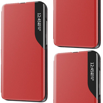 Eco Leather View Case elegancki futerał etui z klapką i funkcją podstawki Samsung Galaxy S22+ (S22 Plus) czerwony