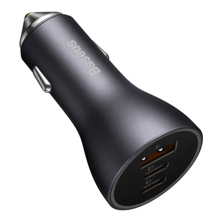 BASEUS ŁADOWARKA SAMOCHODOWA GOLDEN CONTACTOR PRO 65W 2X USB-C 1X USB