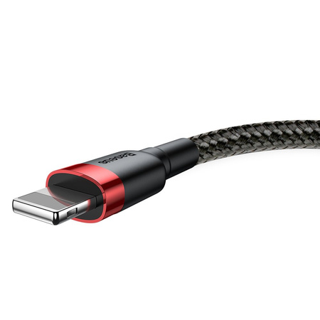 BASEUS KABEL PRZEWÓD USB / LIGHTNING QC3.0 2A 3M CZARNO-CZERWONY