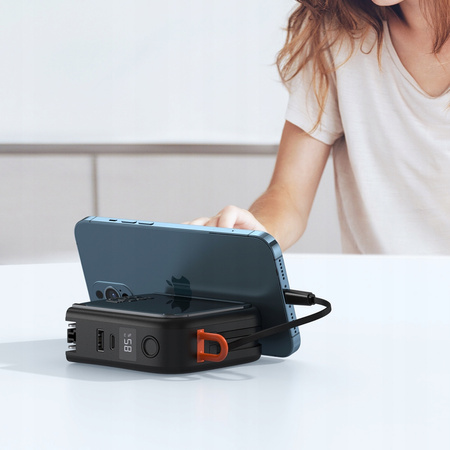 Powerbank, 15000 mAh, z ³adowark¹, USB-C PD, 22.5W, bia³y, McDodo
