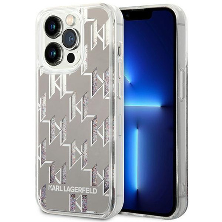 Karl Lagerfeld KLHCP14XLMNMS iPhone 14 Pro Max 6,7" hardcase srebrny/silver Liquid Glitter Monogram