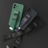 Rope case żelowe etui ze smyczą łańcuszkiem torebka smycz Xiaomi Redmi Note 10 5G / Poco M3 Pro granatowy