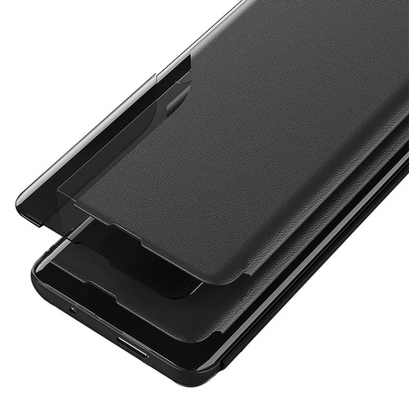 Eco Leather View Case elegancki futerał etui z klapką i funkcją podstawki Samsung Galaxy A02s EU czarny