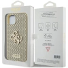 Etui Guess Perforated 4G Glitter do iPhone 15 - złote