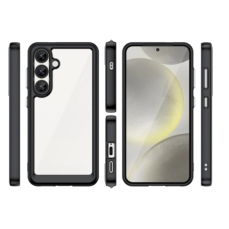 HURTEL OUTER SPACE CASE ETUI DO SAMSUNG GALAXY S25 Z ŻELOWĄ RAMKĄ I OCHRONĄ