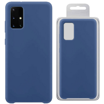 Silicone Case elastyczne silikonowe etui pokrowiec Samsung Galaxy A72 4G ciemnoniebieski