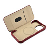 iCarer CE Premium Leather Folio Case skórzane etui iPhone 14 Pro Max z klapką magnetyczne MagSafe czerwony (WMI14220716-RD)