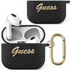 Guess GUA3SASMK AirPods 3 cover czarny/black Saffiano Script Metal Collection