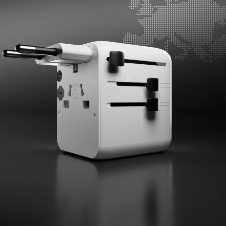 Adapter podróżny SBS 2xUSB-C 1xUSB-A uniwersalny - biały