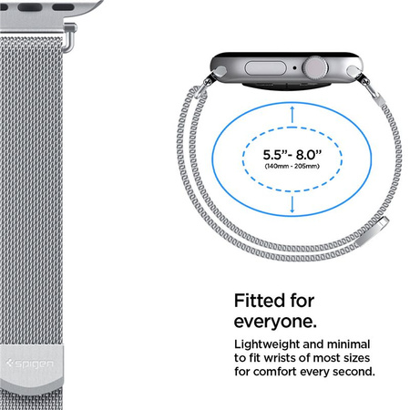 Spigen Metal Band, silver - Apple Watch 42mm/41mm/40mm