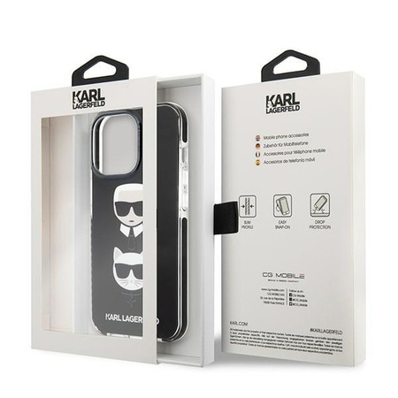 Karl Lagerfeld KLHCP13XTPE2TK iPhone 13 Pro Max 6,7" hardcase czarny/black Karl&Choupette Head