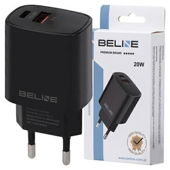 ŁADOWARKA SIECIOWA BELINE 1X USB-C 1X USB 20W DO TELEFONÓW SZYBKA PD QC 3.0