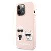 Etui Karl Lagerfeld KLHCP13XSSKCI na iPhone 13 Pro Max hardcase jasno różowy/light pink Silicone Karl&Choupette