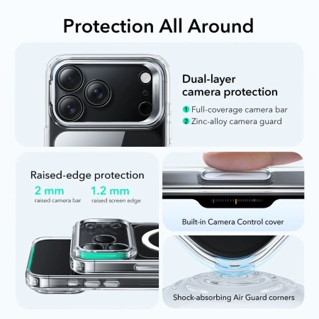 ESR ETUI CLASSIC HYBRID KICKSTAND MAGSAFE DO IPHONE 17 PRO MAX OCHRONA
