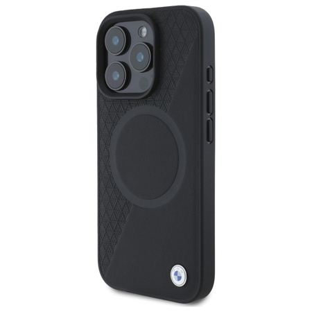 BMW BMHMP16X23RTPK iPhone 16 Pro Max 6.9 czarny/black hardcase Sign Leather Half Textured And Circle MagSafe