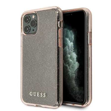 Guess GUHCN58PCGLPI iPhone 11 Pro różowy/pink hard case Glitter